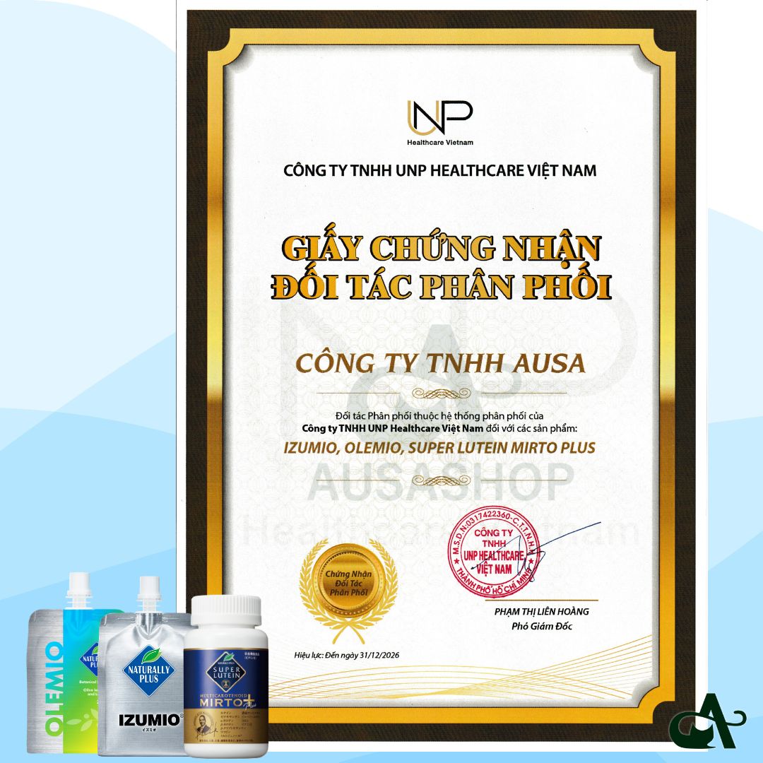 Giấy chứng nhận phân phối IZUMIO OLEMIO MIRTO