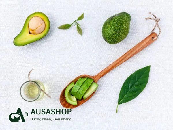 Quả bơ và rau xanh giúp tăng cường Hyaluronic Acid