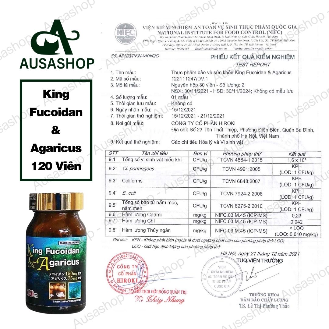 Kiểm Nghiệm King Fucoidan & Garius 30 Viên (2) Kiểm Nghiệm King Fucoidan & Garius 30 Viên (2)
