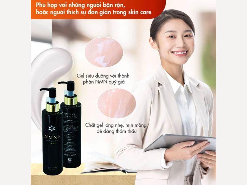 Công dụng kem dưỡng Nano NMN+ All In One Gel