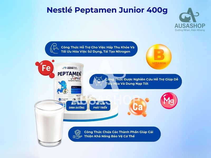Ưu điểm nổi bật của sữa Peptamen Junior Nestlé là gì?